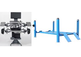 Комплект TS5.5D-4L Подъемник 4-хст. г/п 5,5 т, 380 V с траверсой 2,0+6202 Стенд сход развал 3D Комплект TS5.5D-4L Подъемник 4-хст. г/п 5,5 т, 380 V с траверсой 2,0+6202 Стенд сход развал 3D