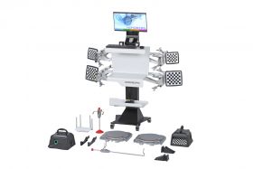 Стенд сход-развал 3D модель для ям и подъемников, серый