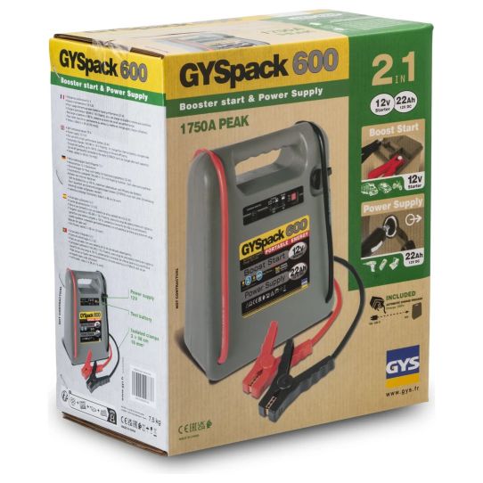 Пусковое устройство автономное 12В, встроенный аккумулятор 22000мАч GYSPACK 600 027336