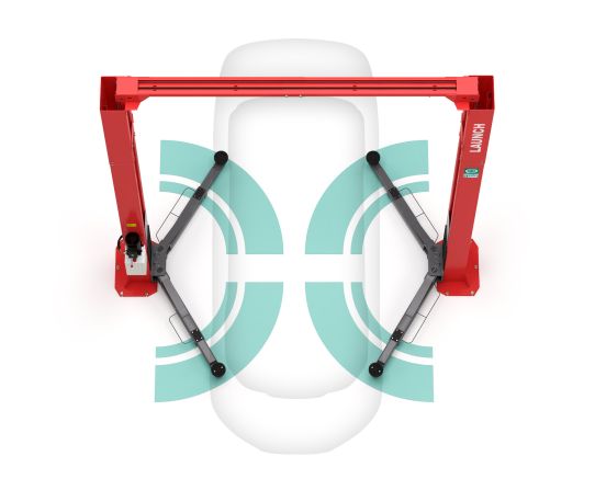 Двухстоечный подъемник Launch GL01923 4т, электрогидравлический, 380В, с верхней синхронизацией, 110-1920 мм