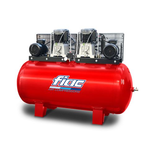 Поршневой компрессор 500 л, 1300 л/м, 380В, 8 (4+4) кВт, ременной, масляный Fiac ABT 500-1300B
