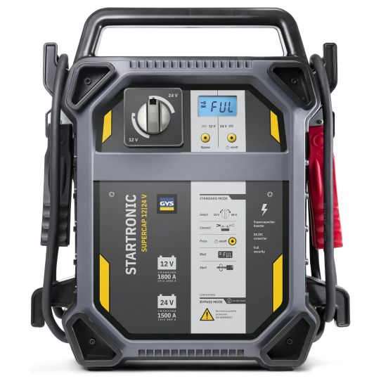Пусковое устройство бустер 12В 24В пусковой ток от 1050 А автоматический запуск GYS STARTRONIC SUPERCAP 082816