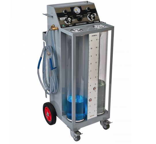 Установка для замены и промывки охлаждающей жидкости с пневматическим насосом и быстросъемными коннекторами GrunBaum CLT3000