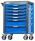 Тележка инструментальная Nordberg T7P, 7 ящиков, с системой защиты от опрокидывания, синяя