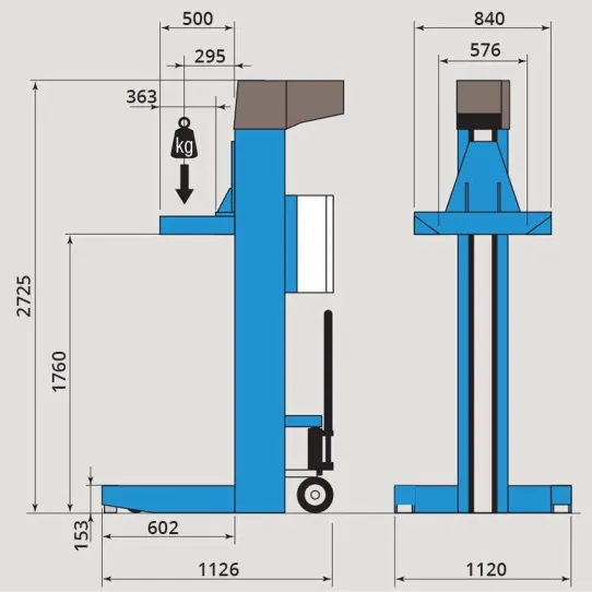 Подкатной подъемник для грузовых автомобилей электромеханический 34т Ravaglioli RAV261, 4 колонны