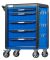 Тележка инструментальная, Nordberg T5P, 5 ящиков, с системой защиты от опрокидывания, синяя