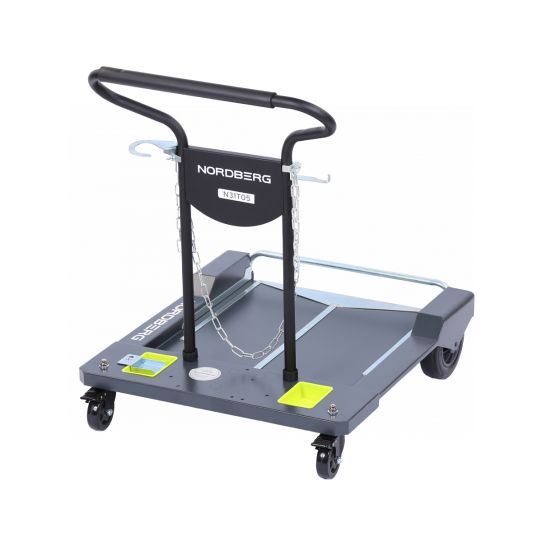 Тележка для бочек до 200 л ручная на 4 колесах усиленная Nordberg N31T05 