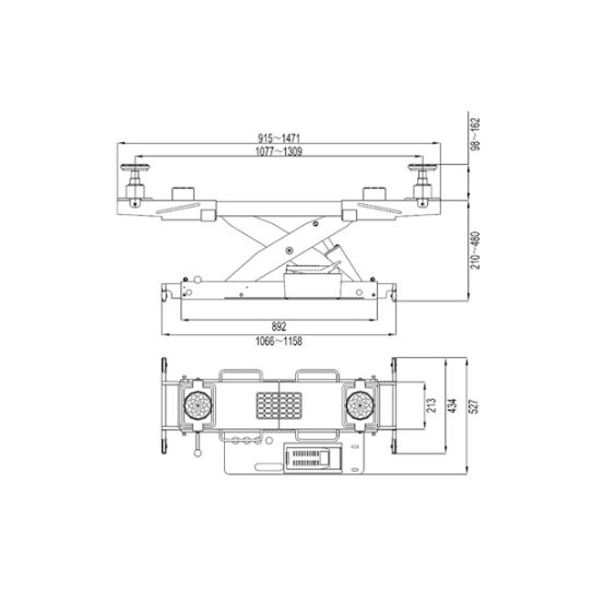 Траверса пневмогидравлическая для четырехстоечных подъемников, 3,2 т, eqtree™ JB 0032