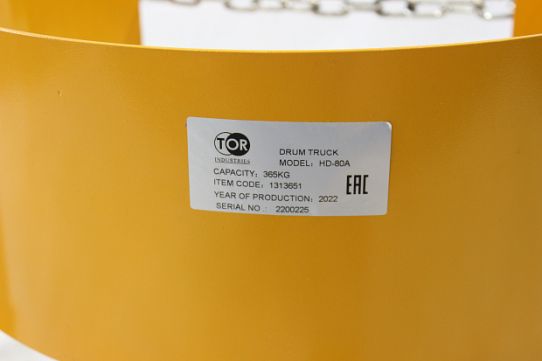 Тележка для бочек 200 л TOR HD-80A передвижная 