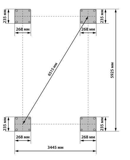 Подъемник четырехстоечный электрогидравлический 5.5 т 380 В стационарный TLT-455 Launch