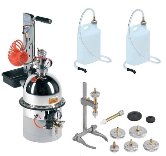 Устройство для прокачки и замены тормозной жидкости и сцепления, объем жидкости 5л, давление до 2 бар ALFA 0A66206