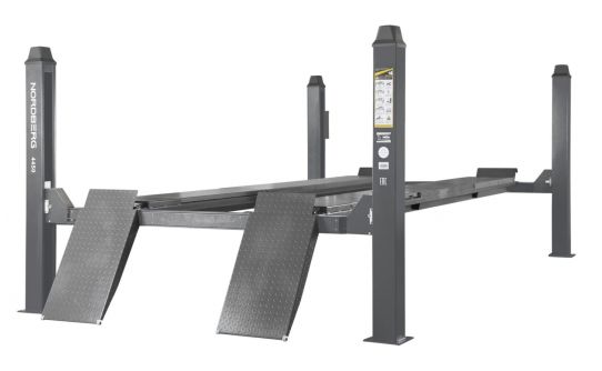 Четырехстоечный подъемник электрогидравлический 4.5т от сети 380В Nordberg 4445J_MG серый