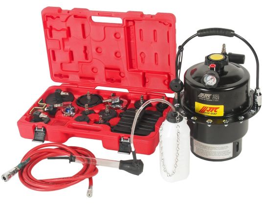 Установка для прокачки тормозной жидкости пневматическая, емкость 5 л, переносная, профессиональная JTC-4331