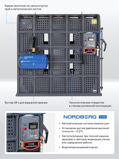 Клеть для накачки грузовых колес Nordberg 46TC16 увеличенная