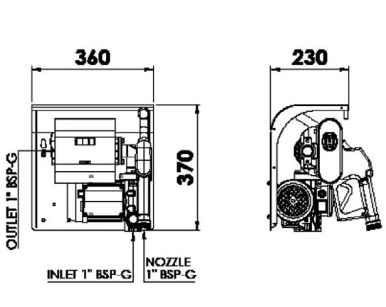 Топливораздаточная колонка для дизеля 220 в Adam Pumps HI-TECH 80 HT80013