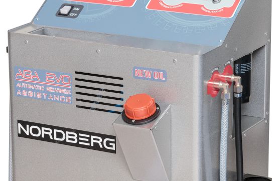 Установка для замены и промывки масла в АКПП с электрическим приводом 220В, манометром до 10 бар, резервуары 2х25 л Nordberg AGA EVO