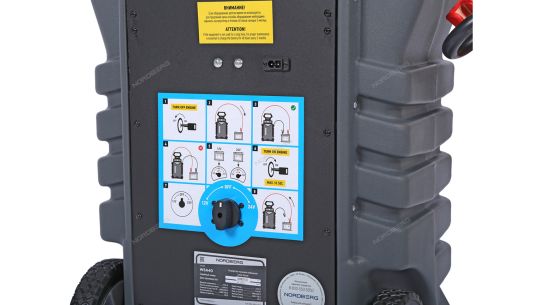 Пусковое устройство бустер 12/24 В, 2400 А ток пуска, 2х28 Ач AGM аккумулятор, с цифровым дисплеем Nordberg WSA40