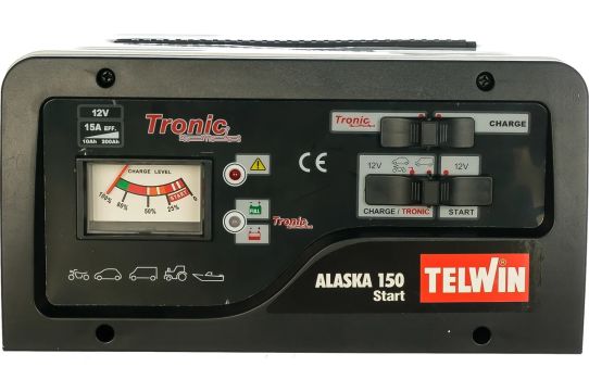 Пуско-зарядное устройство для 12В аккумуляторов, пусковой ток 100А, артикул 807576, бренд TELWIN