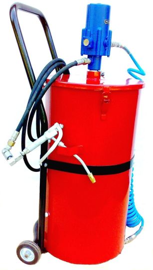 Нагнетатель смазок пневматический с емкостью 40 л, давление 400 бар, производительность 220 г/мин, ОАО «АСО» С322-2