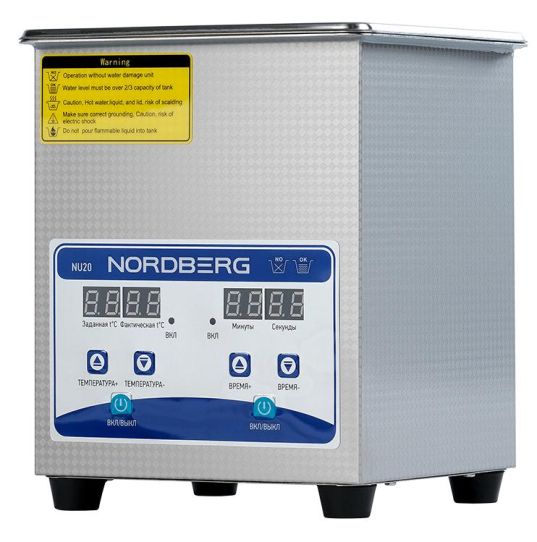 Ультразвуковая ванна 1.7л 40 кГц с подогревом, 220В Nordberg NU20