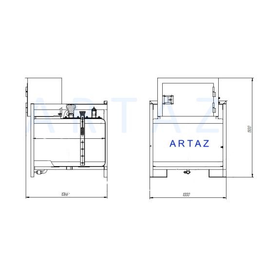 Мини АЗС для ДТ металлическая 220V, 380-420L, счетчик, фильтр Artaz Manul