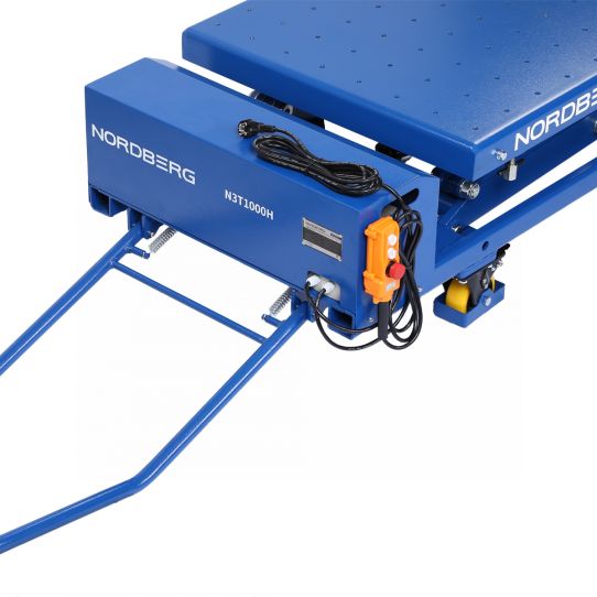 Стол подъемный электрогидравлический для АКБ электромобиля от сети 220В, до 1000 кг NORDBERG N3T1000H