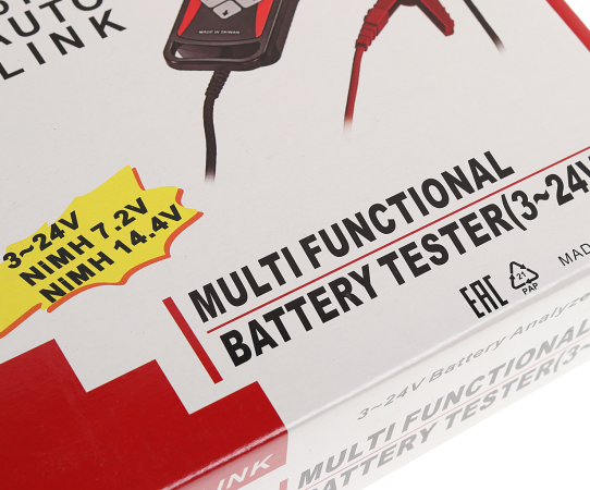 Цифровой тестер аккумуляторов 12/24В AGM SLA VRLA с вольтметром и подсветкой дисплея JTC-4614C