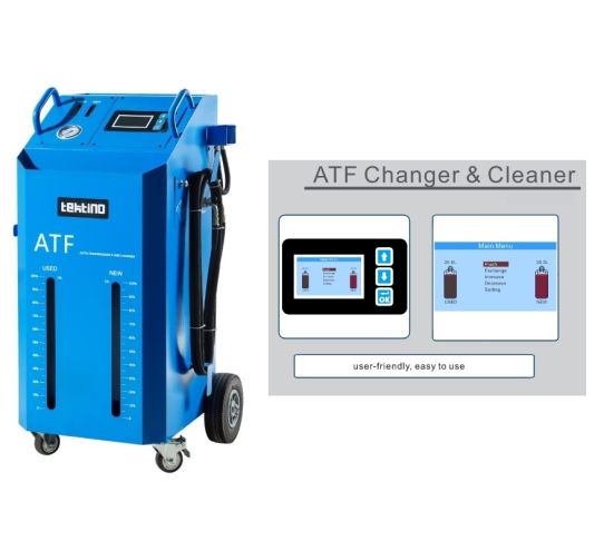 Установка электрическая для промывки и замены масла АКПП 12В с манометром до 10 бар, фильтром 5 мкм, резервуары 2х20л TEKTINO TS-101