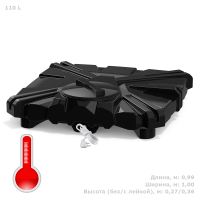 Бак душевой «РОСА-2» 110 литров с подогревом и уровнемером