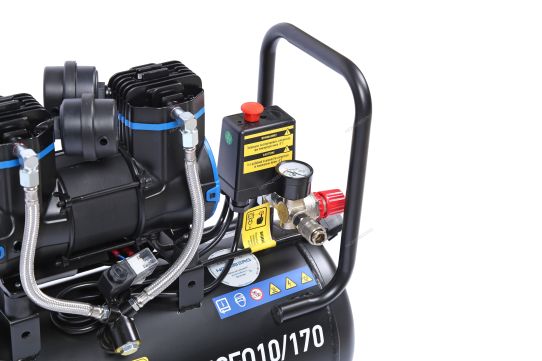 Поршневой компрессор 18 л, 170 л/м, 220В, 0.9 кВт, коаксиальный, безмасляный Nordberg NCEO10/170