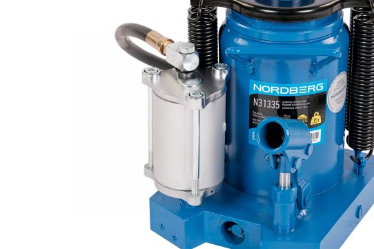 Домкрат бутылочный пневмогидравлический 35 т, 264-414 мм, грузовой, с ходом штока 150 мм Nordberg N31335