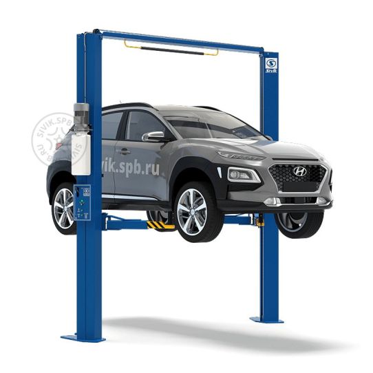 Двухстоечный подъемник Sivik ПГА-4200-КЕ синий 4.2т, электрогидравлический, 380В, с верхней синхронизацией, 95-1750 мм