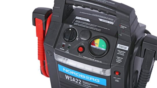 Пусковое устройство 12 В 1200 А бустер с функцией Power Bank и фонариком Nordberg WSA22
