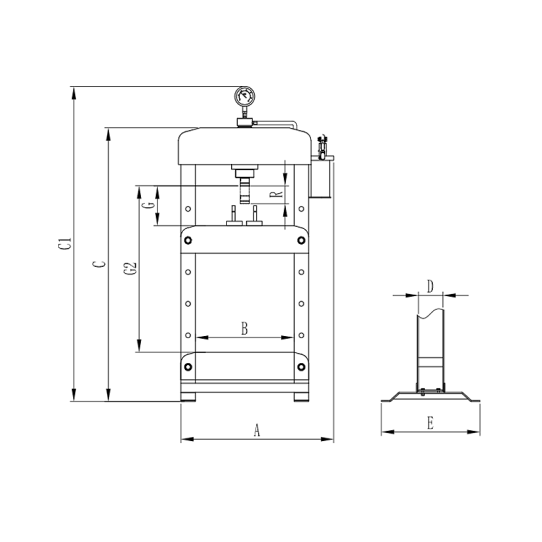 Пресс гидравлический SNIT SP-15ELM 15т, настольный