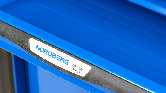 Тележка инструментальная Nordberg T7P, 7 ящиков, с системой защиты от опрокидывания, синяя
