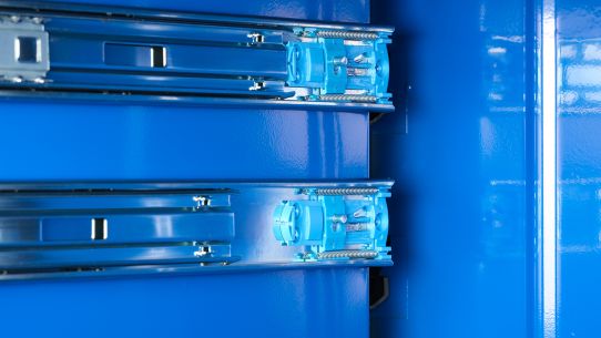 Тележка инструментальная, Nordberg T5P, 5 ящиков, с системой защиты от опрокидывания, синяя