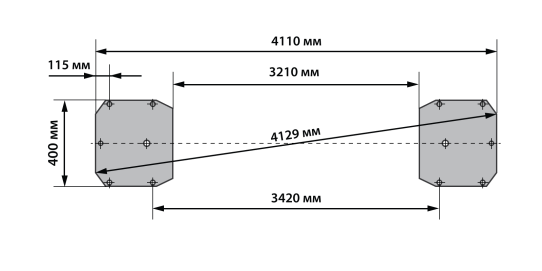 Двухстоечный подъемник Astrade GL01930 5т, электрогидравлический, 380В, с верхней синхронизацией, 110-4810 мм