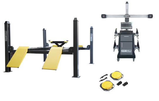 Легковой комплект для сход-развала KraftWell до 24 дюйма 4WA_set_3 грузоподъемность 4т