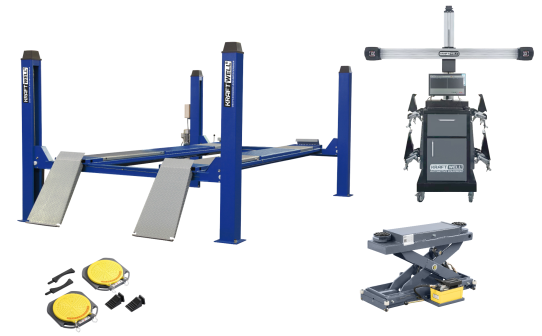 Легковой комплект для сход-развала KraftWell до 24 дюйма 6.5WA_set_3 грузоподъемность 6.5т