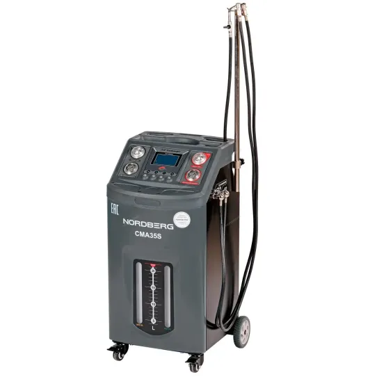 Установка электрическая для замены и промывки масла АКПП с манометром до 16 бар и дисплеем, передвижная, Nordberg CMA35S