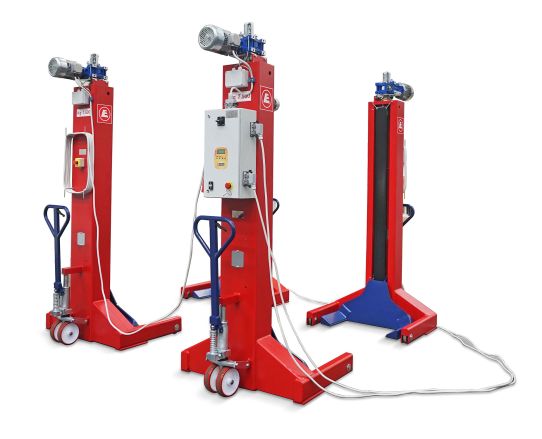 Подкатной подъемник для грузовых автомобилей проводной 30т EMANUEL MCL75.4.S AF, 4 колонны