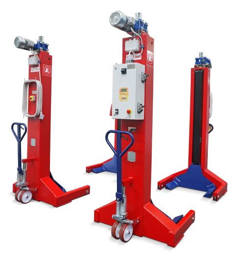 Подкатной подъемник для грузовых автомобилей проводной 30т EMANUEL MCL75.4.S AF, 4 колонны