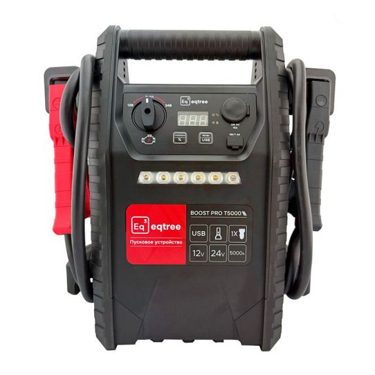 Автономное пусковое устройство 12/24В пусковой ток до 5000А 44000мАч с режимом Boost и функцией Power Bank eqtree™ BP-T5000