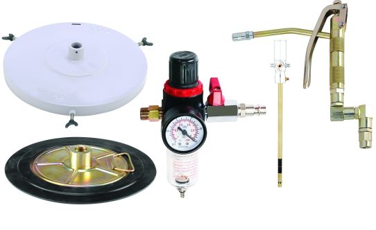 Нагнетатель смазки пневматический для бочек 20-60 л, рабочее давление 6-8 бар, 50:1 Техносоюз TS77060