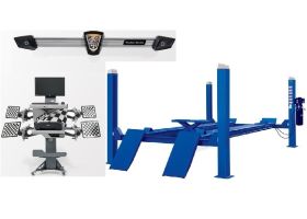 Комплект F4D-4 Подъемник 4-хст. г/п 4т,эл/гидр. с траверсой+ 7202 KAB Стенд сход-развал 3D Комплект F4D-4 Подъемник 4-хст. г/п 4т,эл/гидр. с траверсой+ 7202 KAB Стенд сход-развал 3D