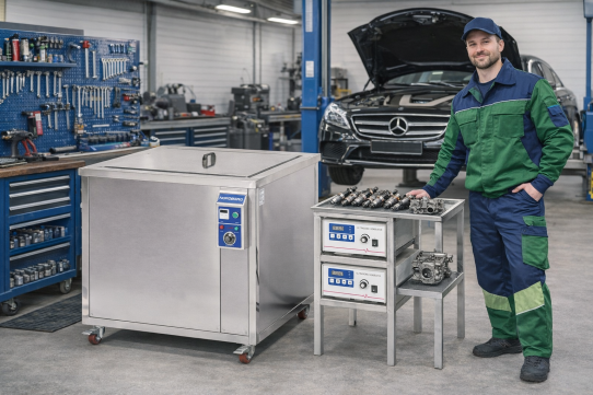 Ультразвуковая ванна 264л 40 кГц с подогревом, от сети 380В для деталей и запчастей автомобиля Nordberg NU2460D