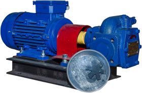 Насос электрический шестеренчатый для дизеля, масла и мазута 220/380В 41 л/м НМШ 5-25-2,5/6 с 1,5 кВт х 1000 об/мин