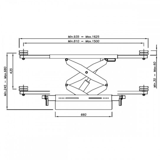 Траверса гидравлическая для ножничных подъемников, 2 т, Werther-OMA OMA 542R.05
