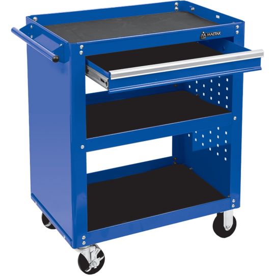 Тележка инструментальная МАСТАК 520-01580MB, 3 полки и выдвижной ящик