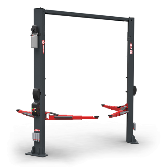 Двухстоечный подъемник BRIGHT BETA55_RAL7040/7016 5.5т, электрогидравлический, 380В, с верхней синхронизацией, 100-2062 мм